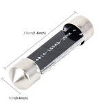 2 PCS 2W 100 LM 6000K 36MM Bicuspid Port Car Dome Lamp LED Reading Light with 16 SMD-4014 LED Lamps, DC 12V, 36MM