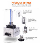 2 PCS D1S 35W 3800 LM 8000K HID Bulbs Xenon Lights Lamps, DC 12V, D1S