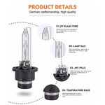 2 PCS D4S 35W 3800 LM 8000K HID Bulbs Xenon Lights Lamps, DC 12V, D4S