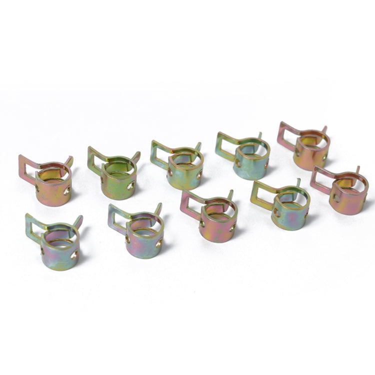 10 PCS 8mm Car Spring Clip Fuel Line Hose Clip Water Pipe Air Tube Clamp Fastener, 10 PCS 8mm
