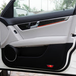 4 PCS Car Carbon Fiber Red Inner Door Panel Decorative Sticker for Mercedes-Benz W204 2007-2013, Red Inner Door Panel