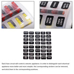 1 in 6 Out Fuse Box PC Terminal Block Fuse Holder Kits with LED Warning Indicator for Auto Car Truck Boat, 1 in 6 Out (PC Terminal Block)