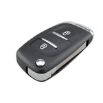 For PEUGEOT Car Keys Replacement 2 Buttons Car Key Case with Grooved and Holder, 2 Buttons with Grooved
