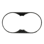 Car Carbon Fiber Rear Armrest Water Cup Holder Panel Decorative Sticker for Volkswagen Touareg, Rear Armrest Water Cup Holder