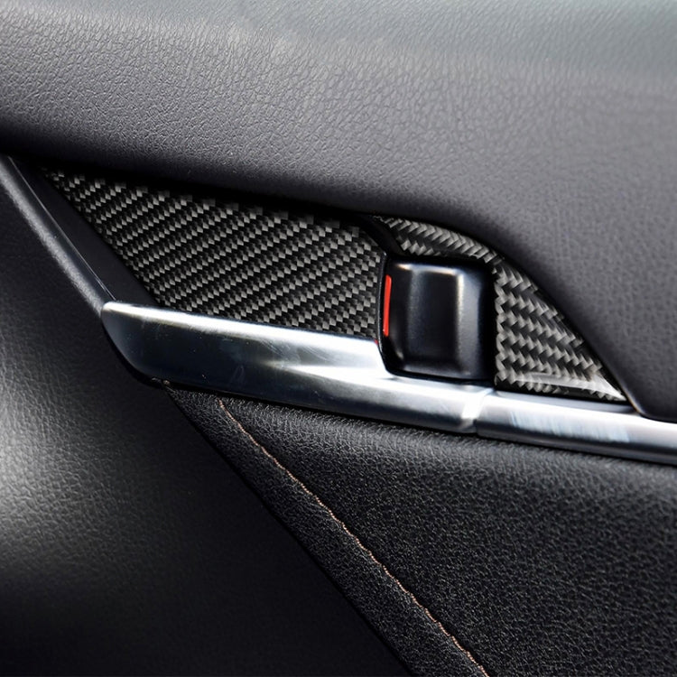 8 in 1 Car Carbon Fiber Door Inner Handle Wrist Panel Decorative Sticker for Toyota Eighth Generation Camry 2018-2019, Door Inner Handle Wrist