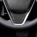 Car Carbon Fiber Steering Wheel Decorative Sticker for Toyota Eighth Generation Camry 2018-2019, Steering Wheel
