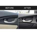 4 PCS Car Carbon Fiber Door Inner Wrist Frame Decorative Sticker for Honda Tenth Generation Civic 2016-2019, Door Inner Wrist Frame