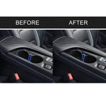Car Carbon Fiber Water Cup Holder Decorative Sticker for Chevrolet Camaro 2017-2019, Water Cup Holder