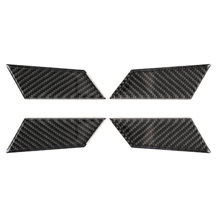 4 PCS Carbon Fiber Car Inner Door Bowl Decorative Sticker for Porsche Macan, Inner Door Bowl