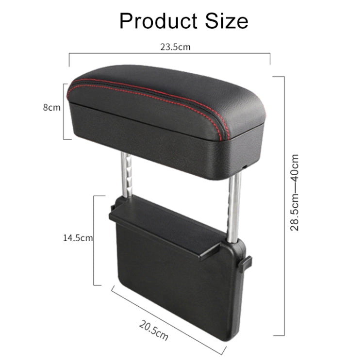 2 PCS Universal Car PU Leather Wrapped Armrest Box Cushion Car Armrest Box Mat with Storage Box, 2pcs(Black), 2pcs (Black Red), 2pcs(Black White), 2pcs(Beige), 2pcs(Brown)