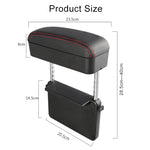 2 PCS Universal Car Wireless Qi Standard Charger PU Leather Wrapped Armrest Box Cushion Car Armrest Box Mat with Storage Box, 2pcs(Beige), 2pcs(Brown), 2pcs(Black Red), 2pcs(Black White), 2pcs(Grey)
