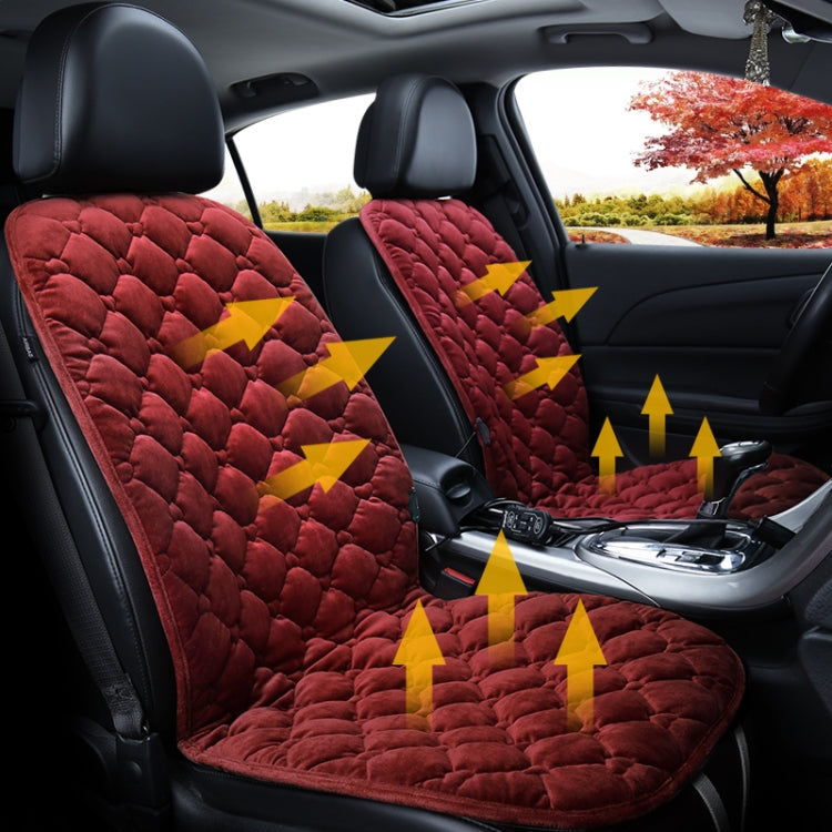 Car 12V Front Seat Heater Cushion Warmer Cover Winter Heated Warm, Double Seat, 12V Double Seat (Beige), 12V Double Seat (Red), 12V Double Seat (Black), 21V Double Seat (Coffee)
