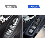 4 PCS Car Carbon Fiber Window Lift Panel Decorative Sticker for Infiniti Q50 2014-2020, Left Drive, Window Lift Panel (B)