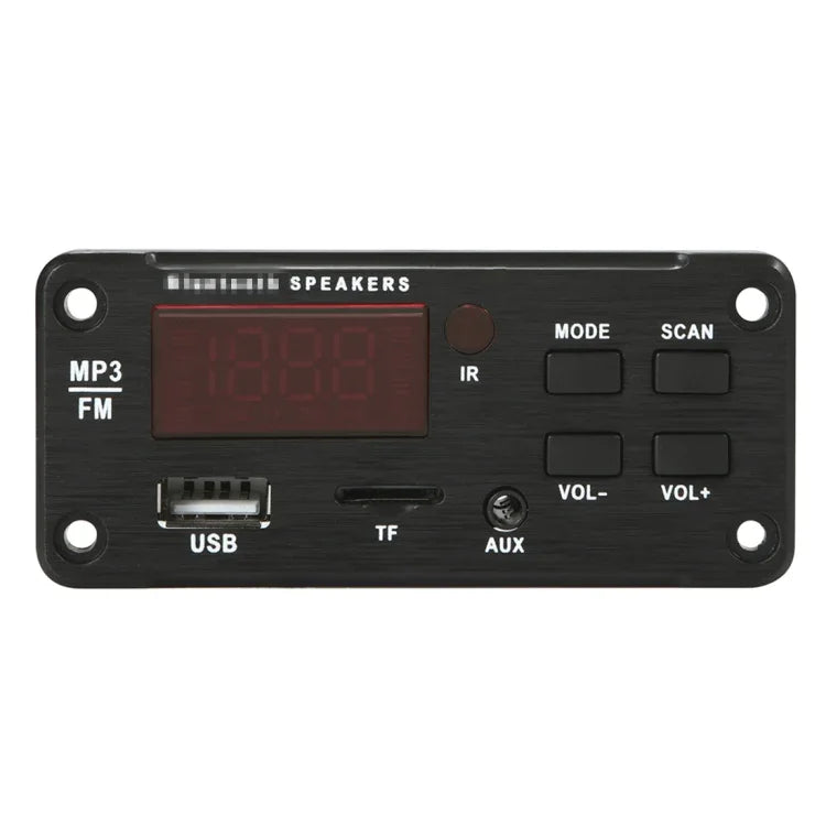 자동차 5V 컬러 스크린 디스플레이 블루투스 5.0 오디오 MP3 플레이어 디코더 보드 FM 라디오 TF 카드 USB 3.5mm AUX, 리모컨 포함, 5V