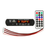 자동차 12V 2x3W 오디오 MP3 플레이어 디코더 보드 FM 라디오 TF USB 3.5mm AUX, 블루투스 / 통화 녹음 기능 / 파워 앰프 / 원격 제어 포함, 12V