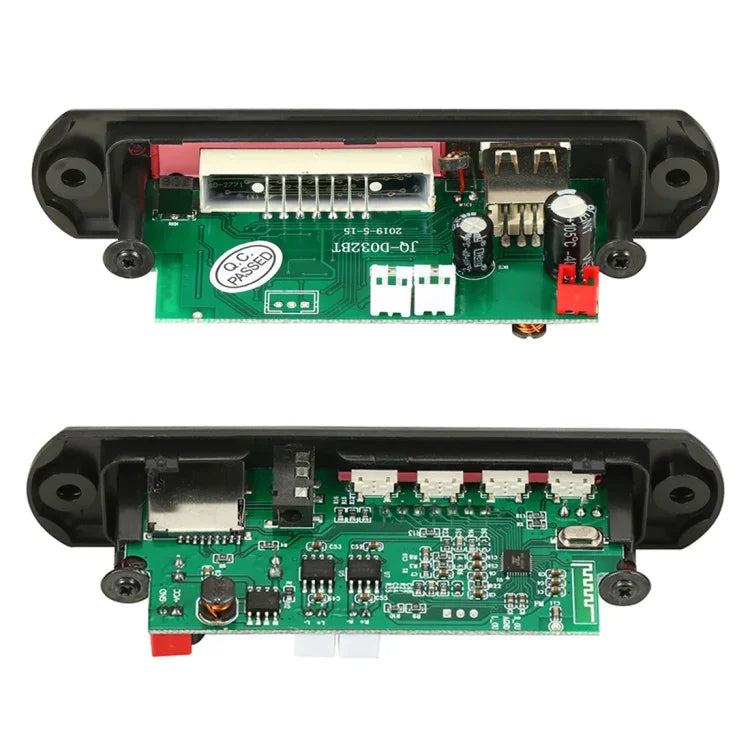 자동차 12V 2x3W 오디오 MP3 플레이어 디코더 보드 FM 라디오 TF USB 3.5mm AUX, 블루투스 / 통화 녹음 기능 / 파워 앰프 / 원격 제어 포함, 12V