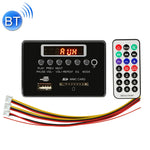 자동차 5V 오디오 MP3 플레이어 디코더 보드 FM 라디오 SD 카드 USB AUX, 블루투스 / 리모컨 포함, 5V (실버 그레이), 5V