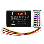 자동차 5V 오디오 MP3 플레이어 디코더 보드 FM 라디오 SD 카드 USB AUX, 블루투스 / 리모컨 포함, 5V (실버 그레이), 5V