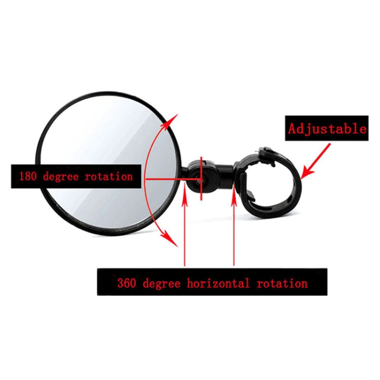 범용 360도 회전 조절 자전거 후방 핸들바 광각 볼록 거울 사이클링 후방 거울, 뷰 미러