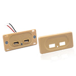 4.8A Short Cable RV Bus Modified Car Charger Dual USB Charger, 4.8A