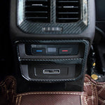 Car Carbon Fiber Rear Air Outlet Frame Decorative Sticker for Volkswagen Tiguan L 2019-2021, Rear Air Outlet