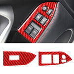 Car Carbon Fiber Window Glass Lifting Panel Decorative Sticker for Subaru BRZ / Toyota 86 2013-2017, Left Drive, Lifting Panel, Left Drive