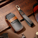 Hallmo Car Cowhide Leather Key Protective Cover Key Case for Audi A6L / A8L / A4 / A7 / A5 A Style, For Audi A6L A Style