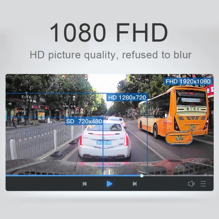 G30 2.2인치 차량용 480P 단일 녹화 주행 기록기 DVR, 주차 모니터링 / 루프 녹화 지원, 2.2인치
