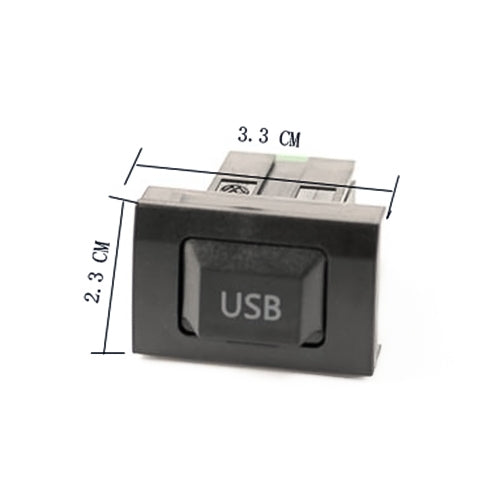 Car Center Console CD Reserved Position Modified USB Port 3.3x2.3cm for Volkswagen / Audi / Skoda, 3.3 x 2.3cm