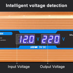 Carmaer 48V to 220V 500W Car Multi-function Double Digital Display Inverter Household Power Converter, 48V to 220V 500W