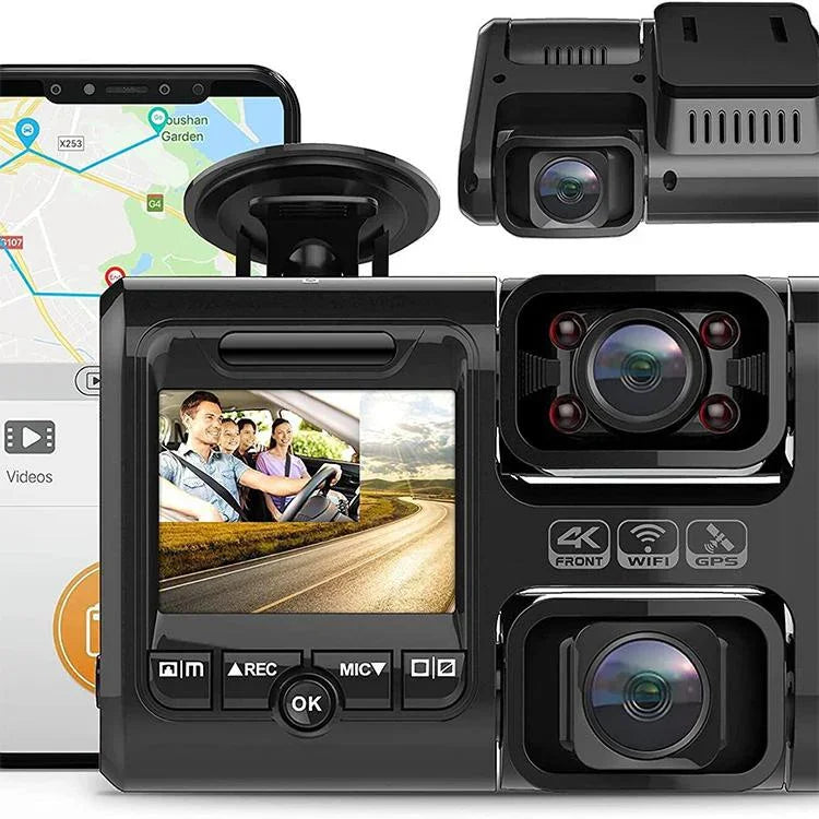Z30 WiFi 듀얼 렌즈 HD 2160P 비조명 야간 투시 360도 파노라마 주행 기록기, GPS 버전, Z30 GPS 버전