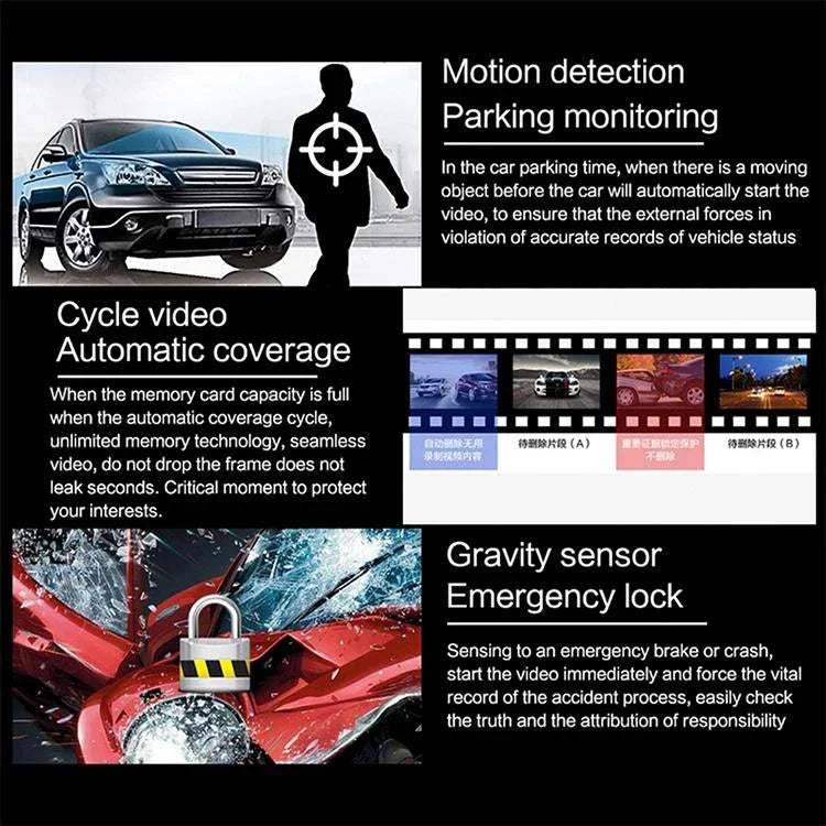 Z30 WiFi 듀얼 렌즈 HD 2160P 비조명 야간 투시 360도 파노라마 주행 기록기, GPS 버전, Z30 GPS 버전