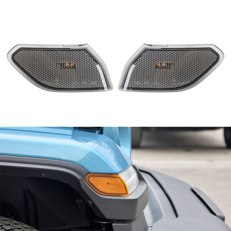Car Black Wheel Eyebrow Side Light Turn Signal Leaf Plate Lamp for Jeep Wrangler JL 2018-, Black
