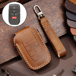 Hallmo Car Genuine Leather Key Protective Cover for Toyota Sienna 5-button, For Toyota Sienna 5-button (Black), For Toyota Sienna 5-button (Blue), For Toyota Sienna 5-button (Brown)