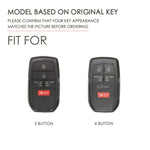 Hallmo Car Genuine Leather Key Protective Cover for Toyota Sienna 5-button, For Toyota Sienna 5-button (Black), For Toyota Sienna 5-button (Blue), For Toyota Sienna 5-button (Brown)