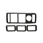 4 PCS Carbon Fiber Car Window Lift Panel Decorative Sticker for Tesla Model X, Window Lift Panel