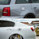 Female Pull Fuel Tank Pointer To Full Hellaflush Reflective Vinyl Car Sticker, Female (Black), Female (Colour)