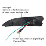 1 Pair For Ford Fiesta 2008-2017 Car Dynamic LED Turn Signal Light Rearview Mirror Flasher Water Blinker, For Ford Fiesta 2008-2017  (Blue)