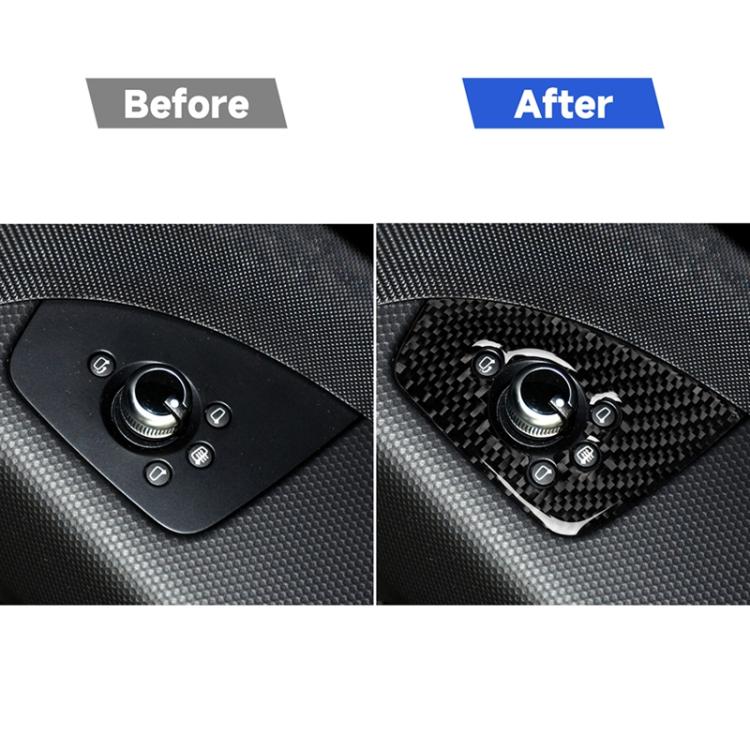 Car Carbon Fiber Door Button Decorative Sticker for Audi TT 8n 8J MK123 TTRS 2008-2014, Right Drive, B Style, Door Button, Right Drive B