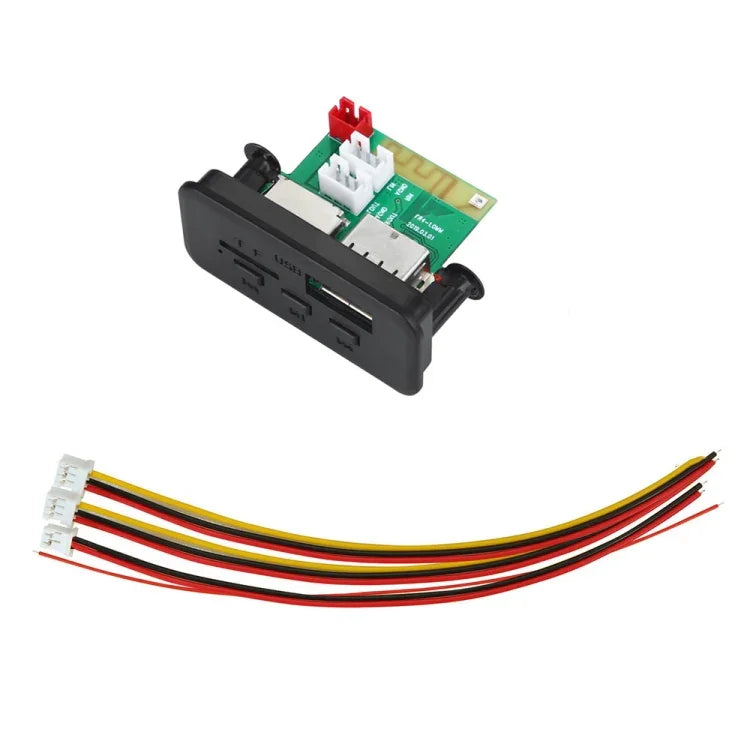자동차 12V 오디오 MP3 플레이어 디코더 보드 FM 라디오 TF 카드 USB AUX, 블루투스 포함, 38, 38 (화이트)