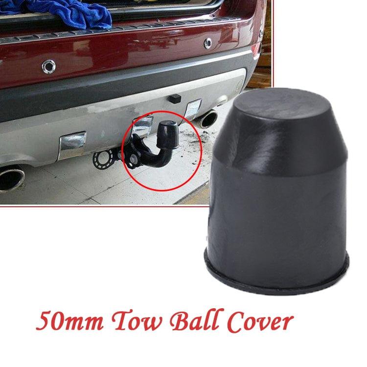 50mm Plastic Car Truck Tow Ball Cover Cap Towing Hitch Trailer Towball Protection, A1423