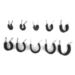 10 PCS Car Rubber Cushion Pipe Clamps Stainless Steel Clamps, Size: 13/8 inch (42mm), Size: 13/8 inch (42mm)