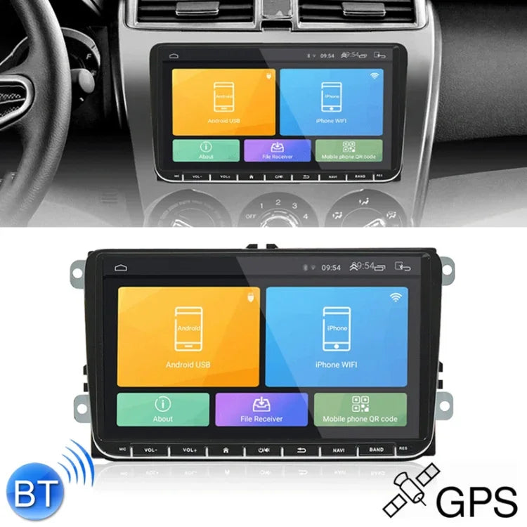 CKVW92 HD 9인치 2 Din 안드로이드 6.0 차량 MP5 플레이어 GPS 내비게이션 멀티미디어 플레이어 블루투스 스테레오 라디오 폭스바겐용, FM 및 미러 링크 지원, 유럽 지도 버전, 유럽 지도 버전