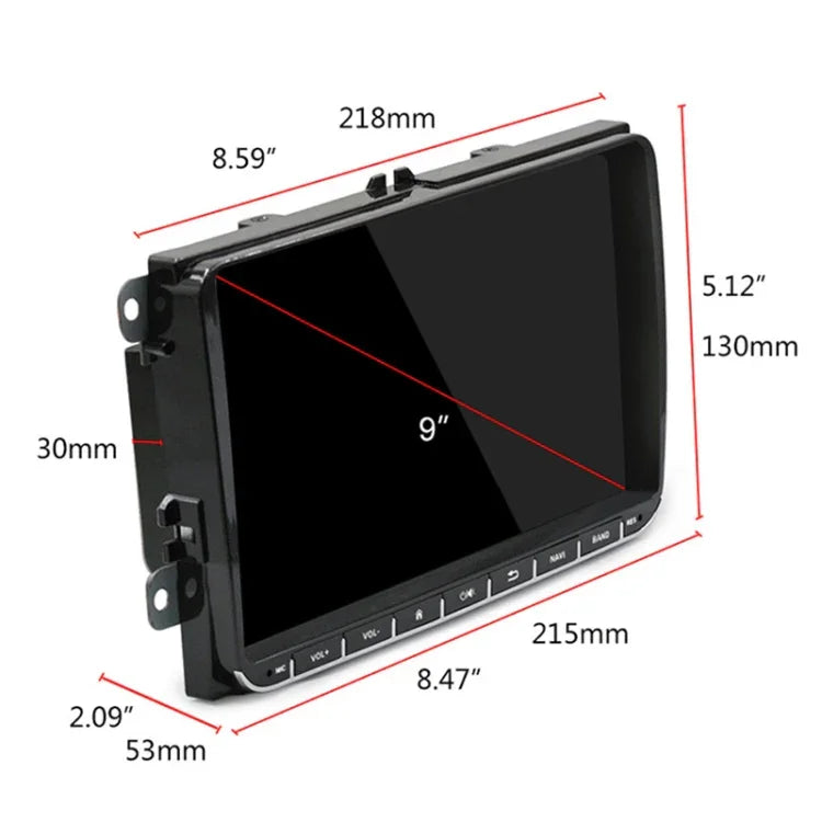 CKVW92 HD 9인치 2 Din 안드로이드 6.0 차량 MP5 플레이어 GPS 내비게이션 멀티미디어 플레이어 블루투스 스테레오 라디오 폭스바겐용, FM 및 미러 링크 지원, 유럽 지도 버전, 유럽 지도 버전