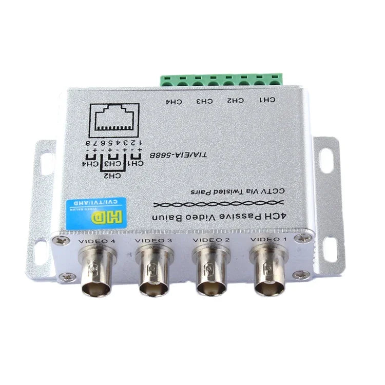 HD204A HD-CVI/TVI/AHD CCTV 4채널 수동 비디오 발룬, HD204A