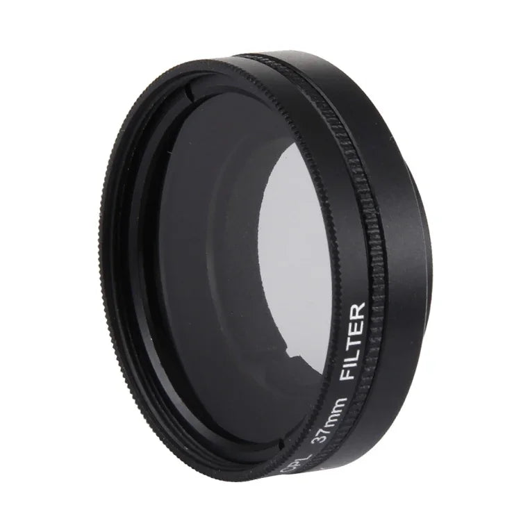 JUNESTAR 샤오미 샤오이 Yi II 4K 스포츠 액션 카메라 전문 37mm CPL 필터 + 렌즈 보호 캡, CPL 필터+렌즈 캡