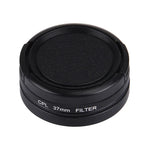 JUNESTAR 샤오미 샤오이 Yi II 4K 스포츠 액션 카메라 전문 37mm CPL 필터 + 렌즈 보호 캡, CPL 필터+렌즈 캡