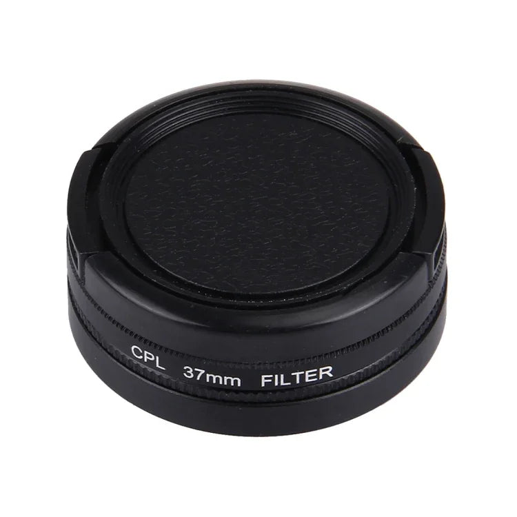 JUNESTAR 샤오미 샤오이 Yi II 4K 스포츠 액션 카메라 전문 37mm CPL 필터 + 렌즈 보호 캡, CPL 필터+렌즈 캡