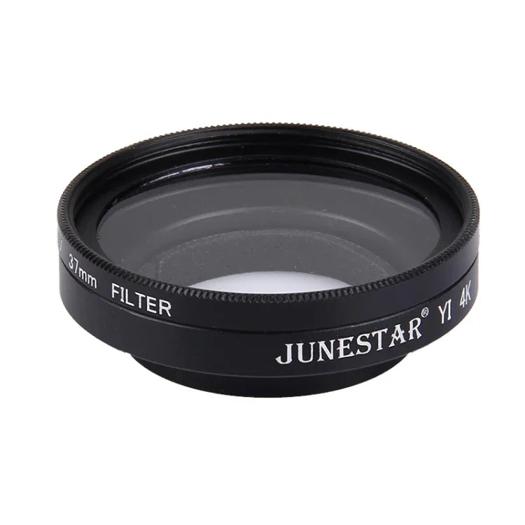 JUNESTAR 샤오미 샤오이 Yi II 4K 스포츠 액션 카메라 전문 37mm UV 필터 + 렌즈 보호 캡, UV 필터+렌즈 캡