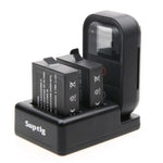 GoPro HERO7 Black /6 /5 (AHDBT-501)용 듀얼 배터리 충전기 + 리모컨 충전기 USB 케이블 포함, 배터리 미포함, 배터리+리모컨 충전기